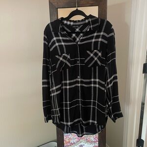Charlie B Buttonup Plaid Top